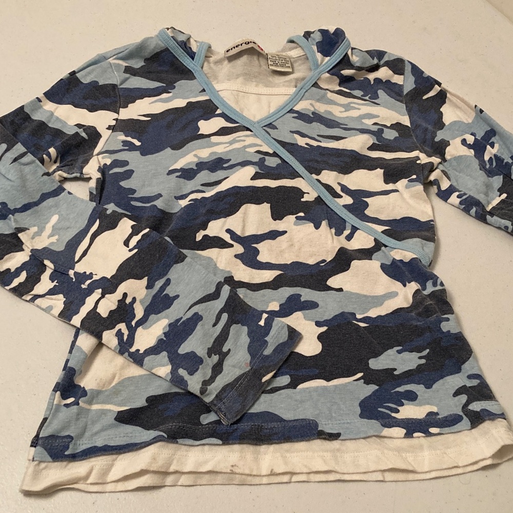 Blue Camouflage Energie Hooded Top